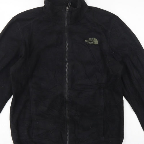 The North Face Men Black Small Fleece Full Zip Outdoor Jacket