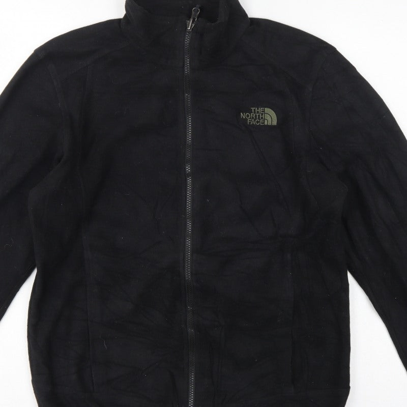 The North Face Men Black Small Fleece Full Zip Outdoor Jacket
