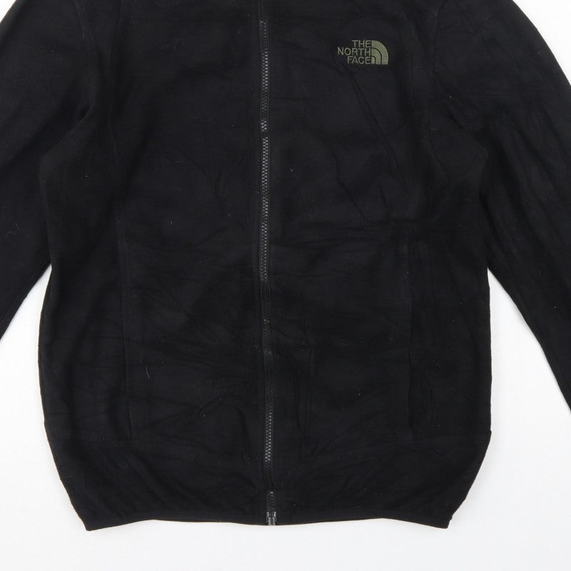 The North Face Men Black Small Fleece Full Zip Outdoor Jacket