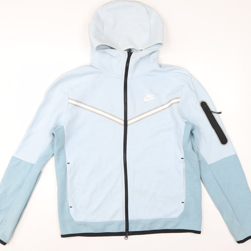 Nike Men Blue M Full Zip Hooded Tech Fleece Sports Hoodie