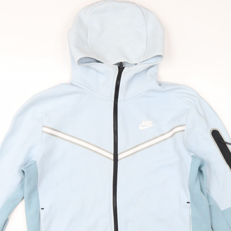 Nike Men Blue M Full Zip Hooded Tech Fleece Sports Hoodie