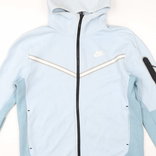 Nike Men Blue M Full Zip Hooded Tech Fleece Sports Hoodie