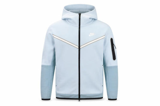 Nike Men Blue M Full Zip Hooded Tech Fleece Sports Hoodie