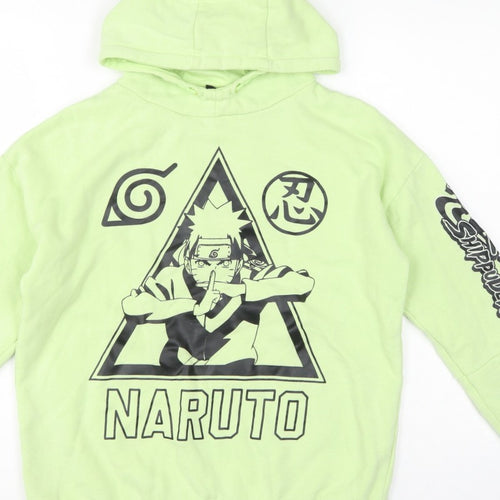Primark Boys Green Naruto Shippuden Graphic Pullover Hoodie 12-13 Years