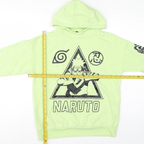 Primark Boys Green Naruto Shippuden Graphic Pullover Hoodie 12-13 Years