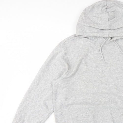 H&M Essentials Men’s Grey L Relaxed Fit Pullover Hoodie Fleece