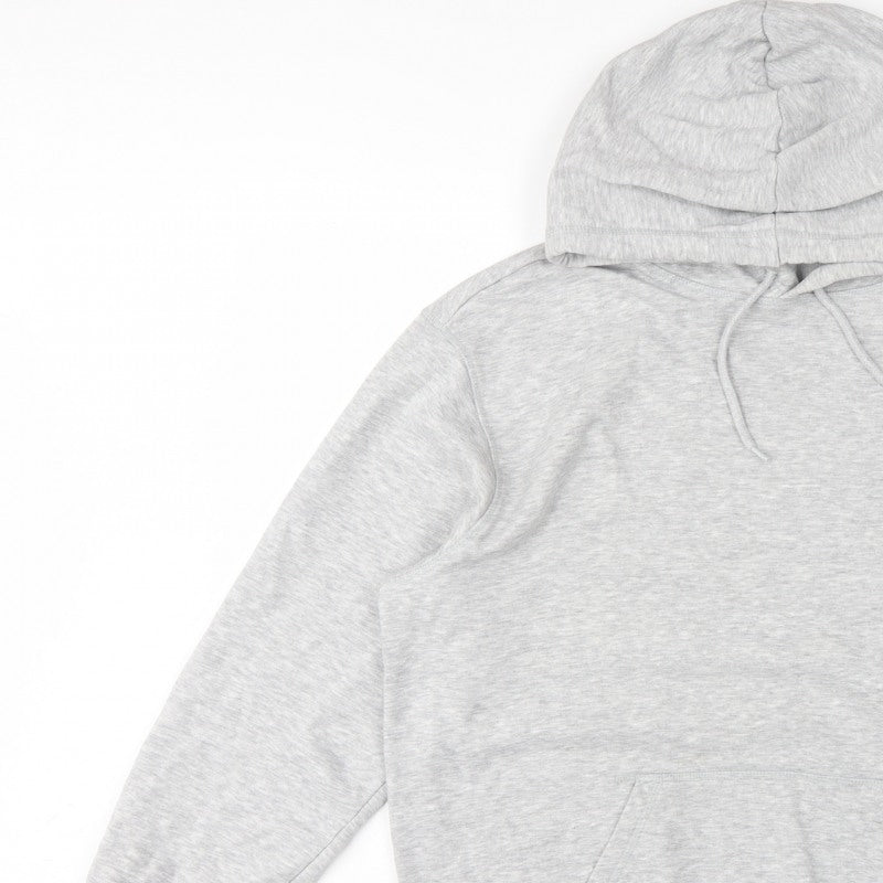 H&M Essentials Men’s Grey L Relaxed Fit Pullover Hoodie Fleece