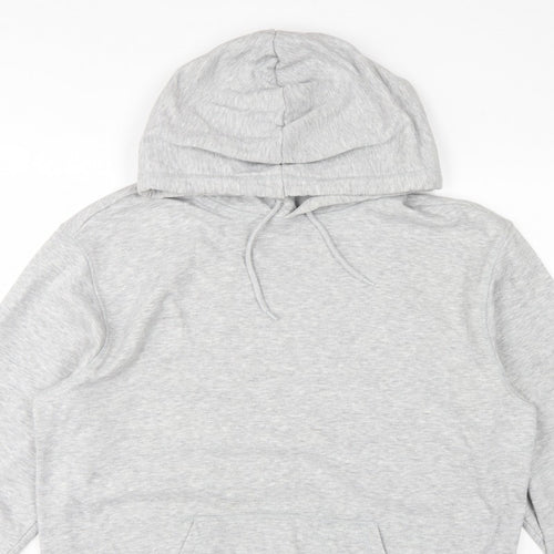H&M Essentials Men’s Grey L Relaxed Fit Pullover Hoodie Fleece