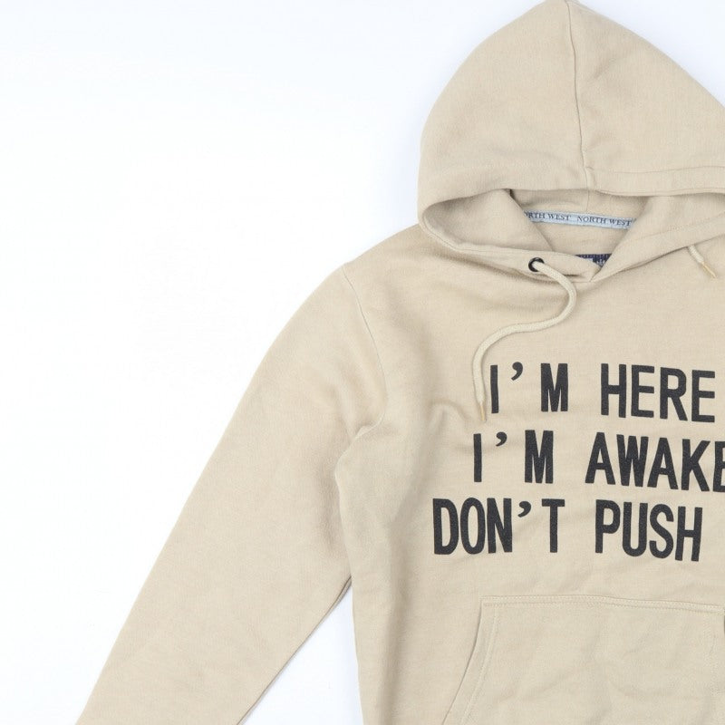 Additional view of North West Women's Beige M Pullover Hoodie Slogan Graphic Fleece