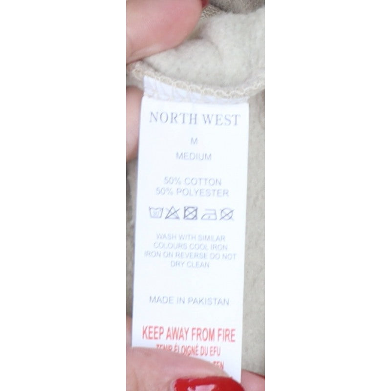 Additional view of North West Women's Beige M Pullover Hoodie Slogan Graphic Fleece
