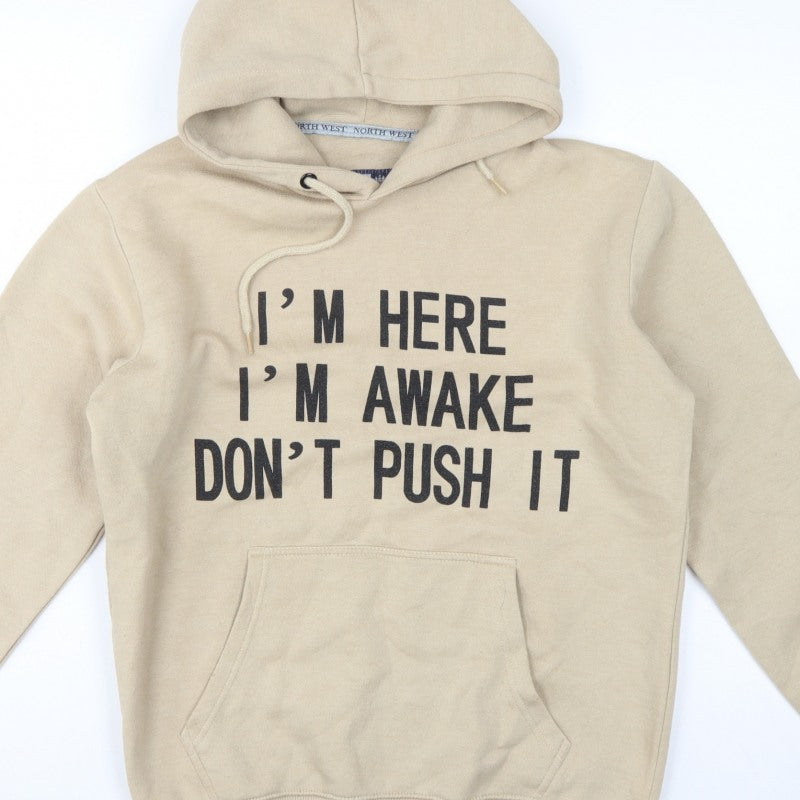 Additional view of North West Women's Beige M Pullover Hoodie Slogan Graphic Fleece