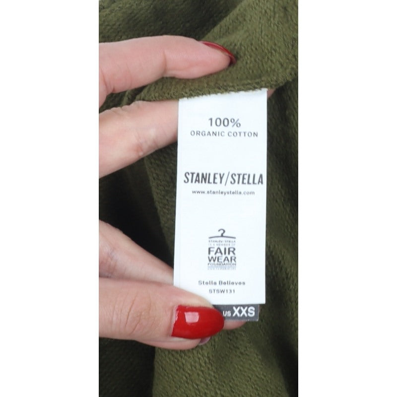 Additional view of Idioma Women Green XS Organic Cotton Pullover Sweatshirt Pocket Logo