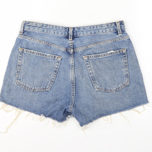 Topshop Moto Ashley Women’s Blue UK 10 Mom Distressed Denim Shorts