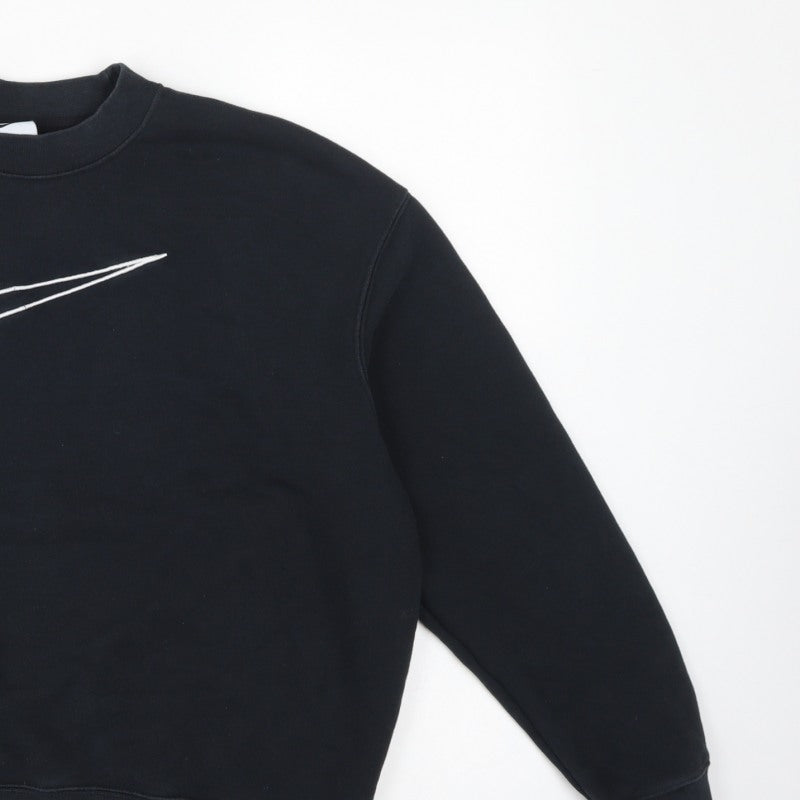 Nike Women’s Black S Dri-FIT Logo Pullover Crew Neck Sweatshirt