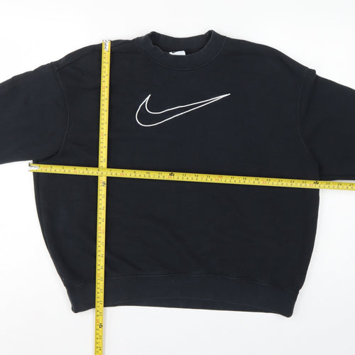 Nike Women’s Black S Dri-FIT Logo Pullover Crew Neck Sweatshirt