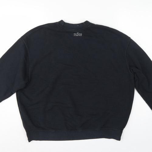 Nike Women’s Black S Dri-FIT Logo Pullover Crew Neck Sweatshirt