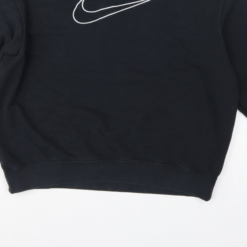 Nike Women’s Black S Dri-FIT Logo Pullover Crew Neck Sweatshirt