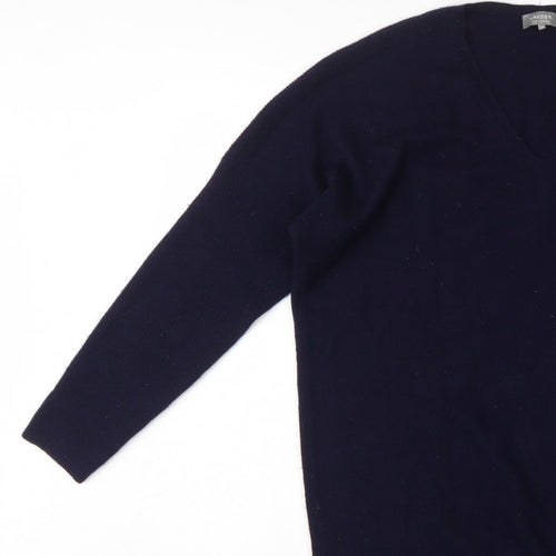 Jaeger Men's Blue M Wool Cashmere V-Neck Pullover Jumper