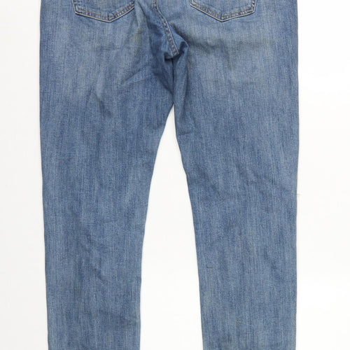 Abercrombie & Fitch Men Blue W34 L32 Rustin Athletic Slim Distressed Jeans