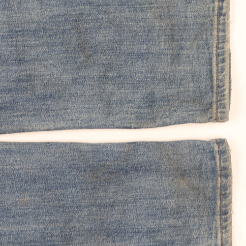Abercrombie & Fitch Men Blue W34 L32 Rustin Athletic Slim Distressed Jeans