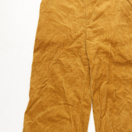 Uniqlo Women Brown UK 8 Wide-Leg Corduroy High Rise Trousers