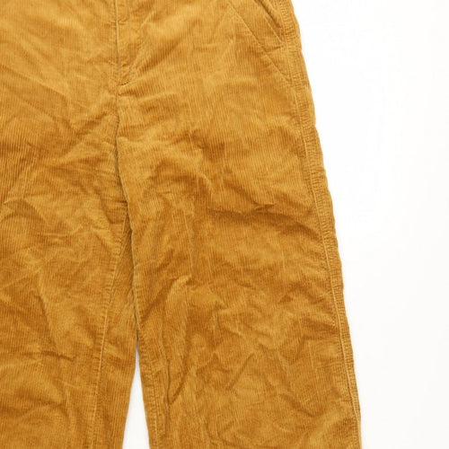 Uniqlo Women Brown UK 8 Wide-Leg Corduroy High Rise Trousers