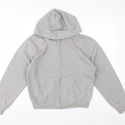 H&M Divided Women’s Grey XS Full Zip Hooded Fleece Hoodie