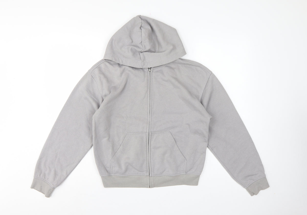 H&M Divided Women’s Grey XS Full Zip Hooded Fleece Hoodie