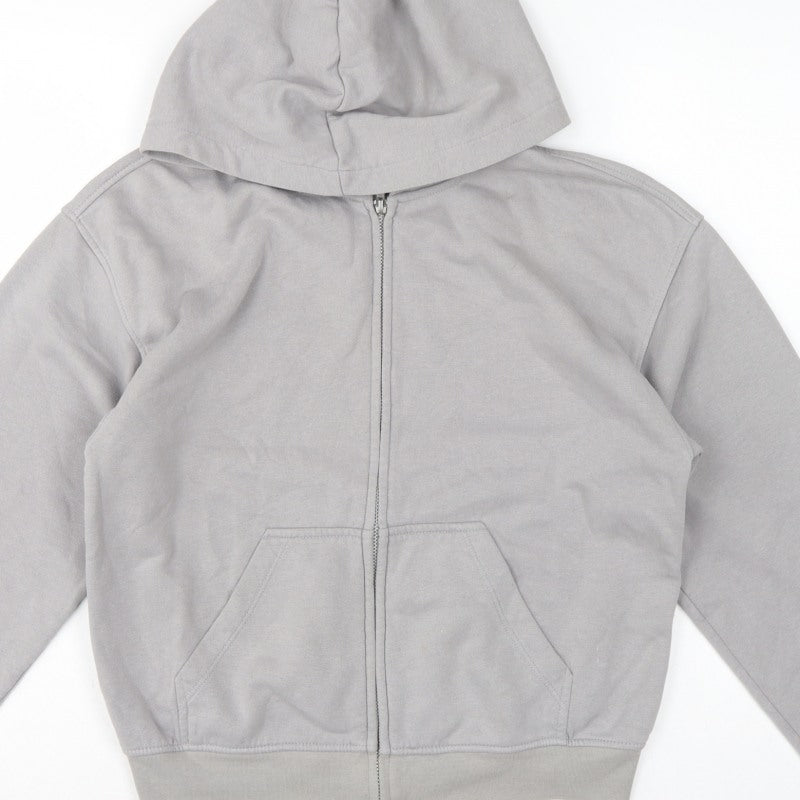 H&M Divided Women’s Grey XS Full Zip Hooded Fleece Hoodie