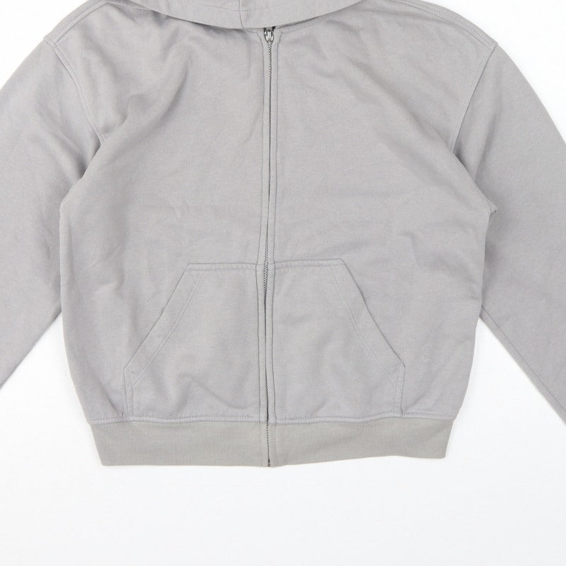 H&M Divided Women’s Grey XS Full Zip Hooded Fleece Hoodie