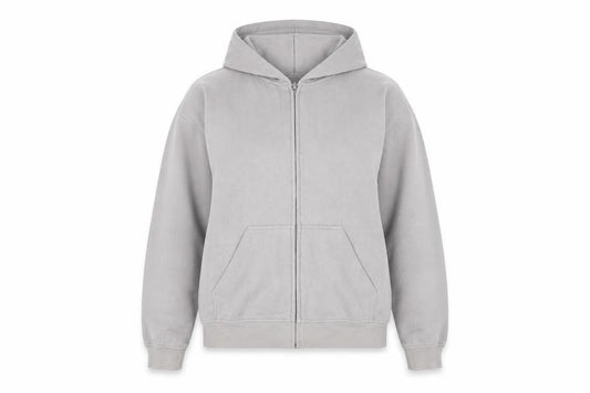 Front view of H&M Divided Women’s Grey XS Full Zip Hooded Fleece Hoodie