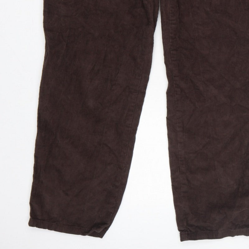 New Look Unisex Brown Corduroy Jogger Trousers XL Cotton