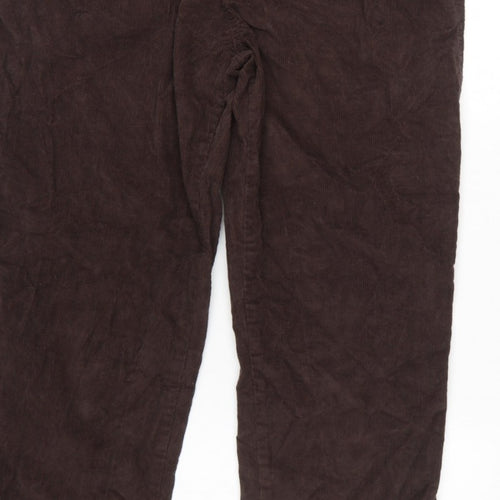 New Look Unisex Brown Corduroy Jogger Trousers XL Cotton