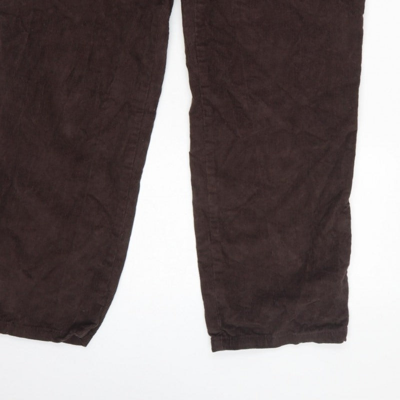 New Look Unisex Brown Corduroy Jogger Trousers XL Cotton
