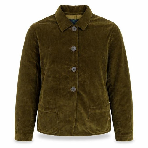 Gallego Desportes Women’s Brown L Corduroy Button Jacket