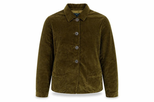 Gallego Desportes Women’s Brown L Corduroy Button Jacket