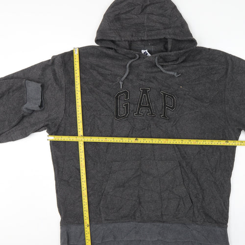 Gap Men’s Grey XL Pullover Hoodie Embroidered Logo Fleece