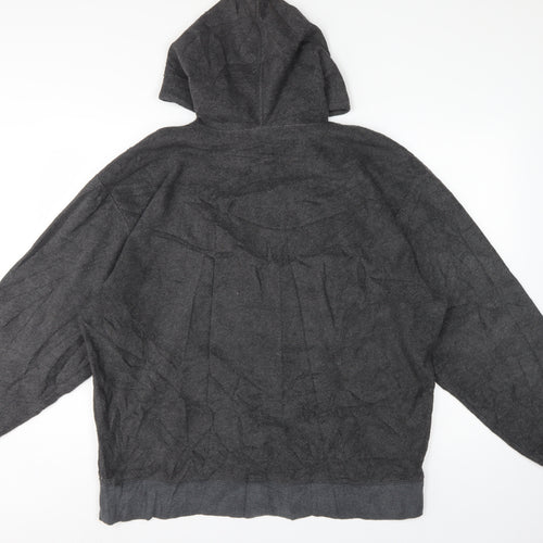 Gap Men’s Grey XL Pullover Hoodie Embroidered Logo Fleece