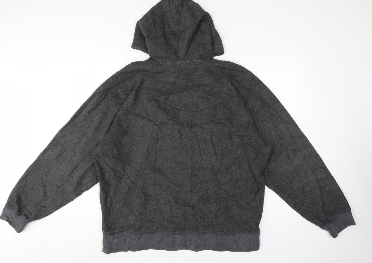 Gap Men’s Grey XL Pullover Hoodie Embroidered Logo Fleece