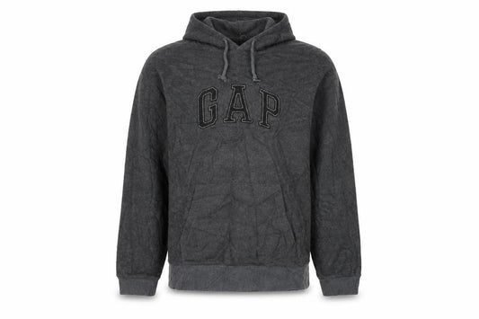 Gap Men’s Grey XL Pullover Hoodie Embroidered Logo Fleece