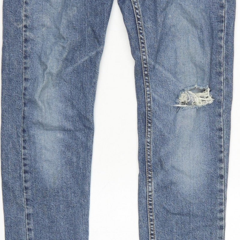 Levi's Men's Blue W30 519 Slim Straight Distressed Jeans
