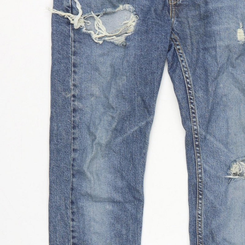 Levi's Men's Blue W30 519 Slim Straight Distressed Jeans