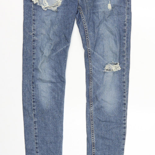 Levi's Men's Blue W30 519 Slim Straight Distressed Jeans