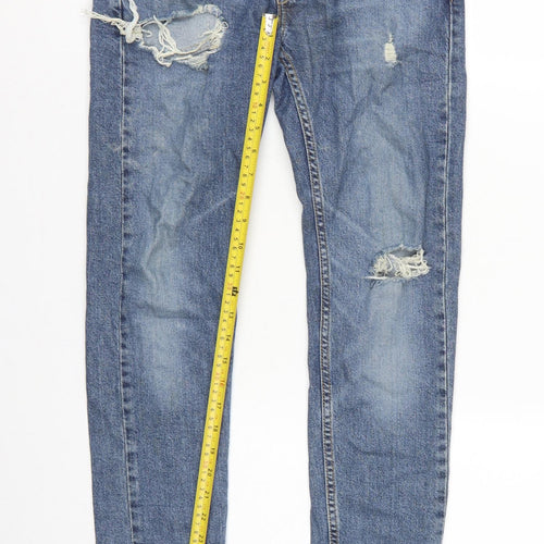 Levi's Men's Blue W30 519 Slim Straight Distressed Jeans