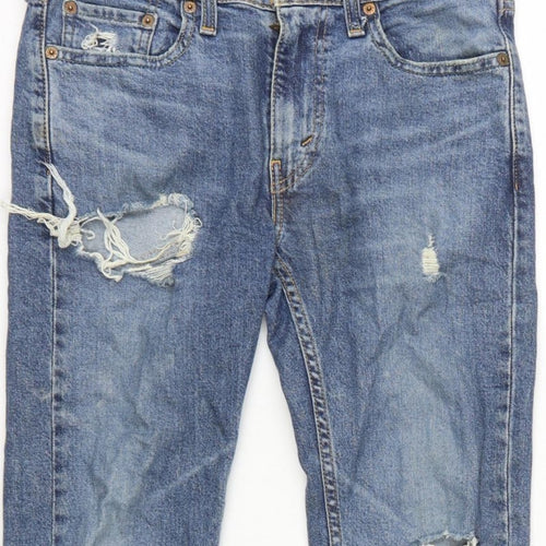 Levi's Men's Blue W30 519 Slim Straight Distressed Jeans