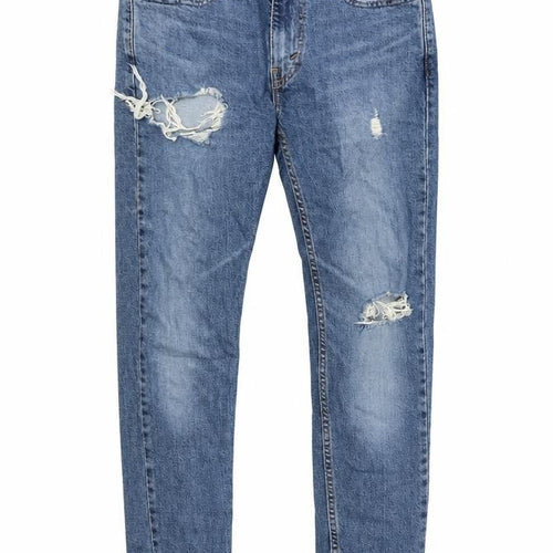 Levi's Men's Blue W30 519 Slim Straight Distressed Jeans