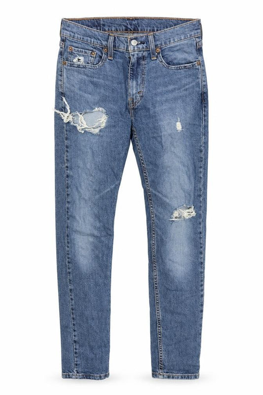 Levi's Men's Blue W30 519 Slim Straight Distressed Jeans