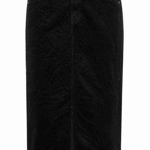 Marks and Spencer Women Black UK 10 Long Corduroy Pencil Skirt