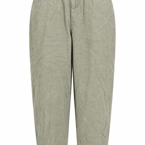 Zara Women Green UK 8 Paperbag Corduroy Tapered Trousers