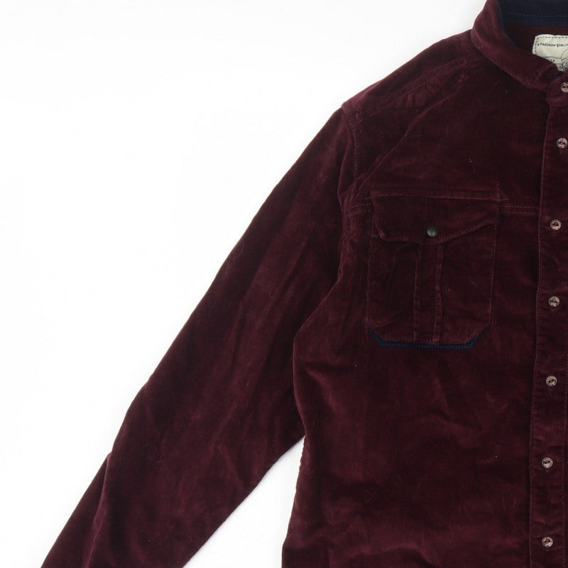 Additional view of Jack South Men’s Red L Corduroy Western Button-Up Shirt